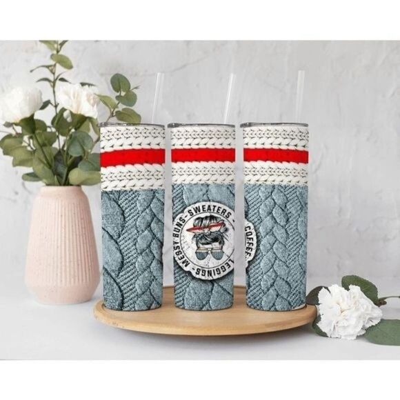 Sweater Weather, Leggings, Coffee, Messy Buns, Hot Mess Finished Product Print 2 - Picture 1 of 1